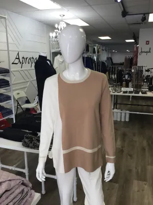 Bylyse Crew Neck Sweater Maple Combo 101-225