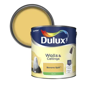 Dulux Silk Emulsion Paint For Walls And Ceilings - Banana Split 2.5L