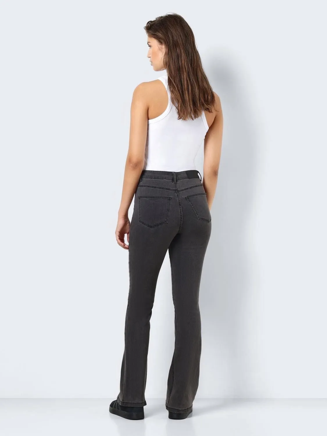 Flare Jeans Grey Denim - Sallie - Noisy May