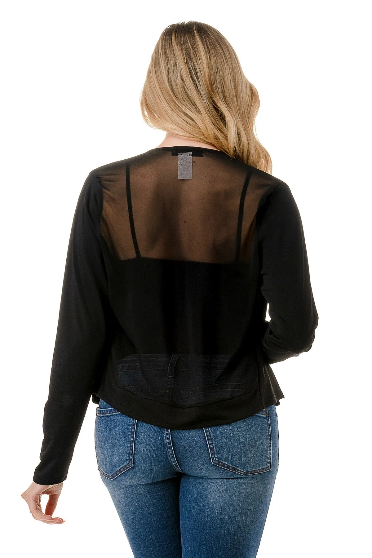 Mesh Detail Short Jacket