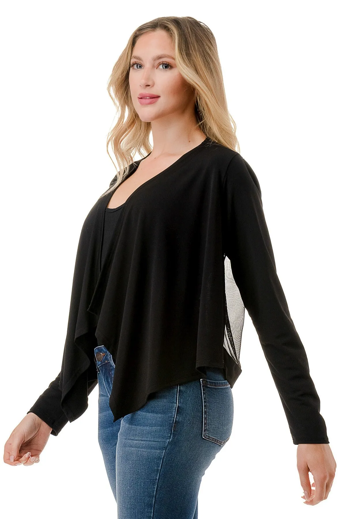 Mesh Detail Short Jacket