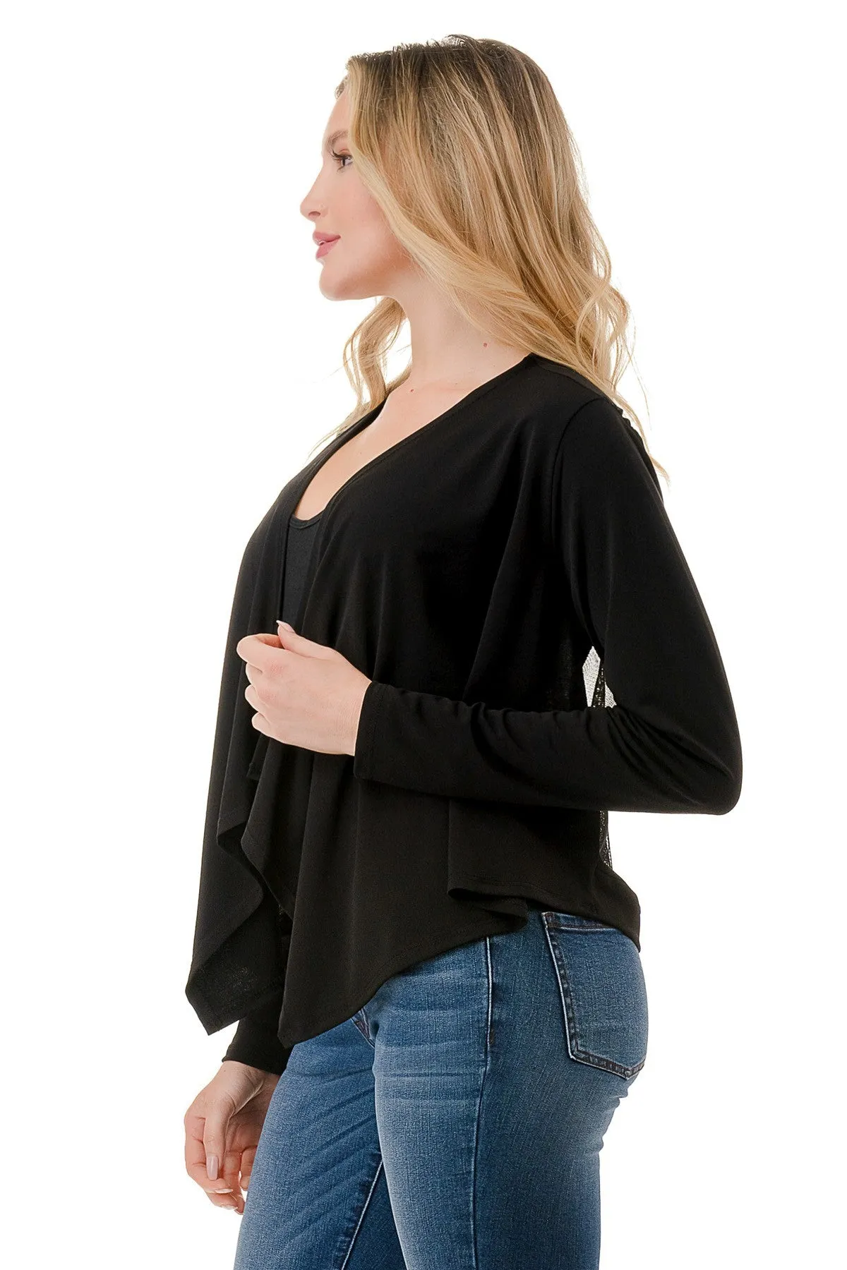 Mesh Detail Short Jacket