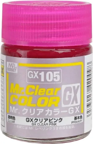 Mr. Hobby GX105 Mr. Clear Color GX Clear Pink Lacquer Paint 18ml