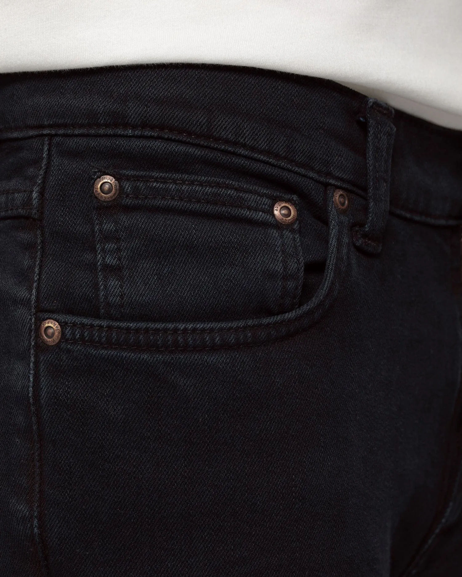 Nudie Lean Dean Slim Tapered Mens Jeans - Black Skies