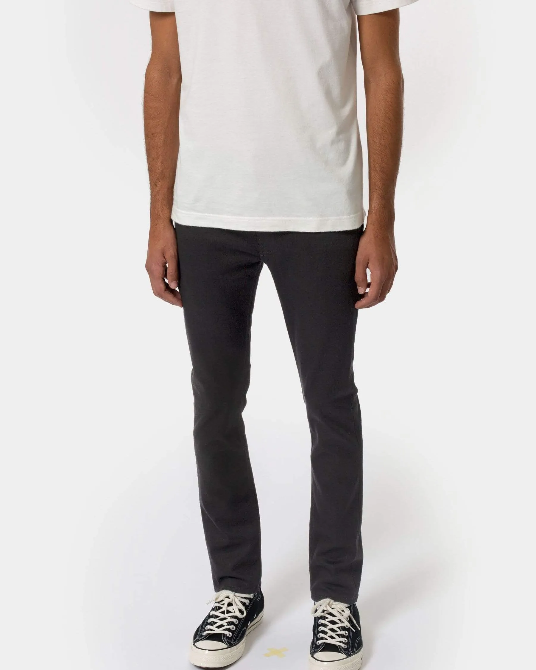 Nudie Lean Dean Slim Tapered Mens Jeans - Dry Ever Black