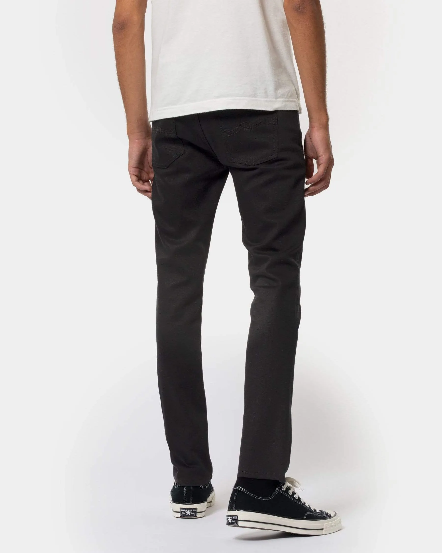 Nudie Lean Dean Slim Tapered Mens Jeans - Dry Ever Black