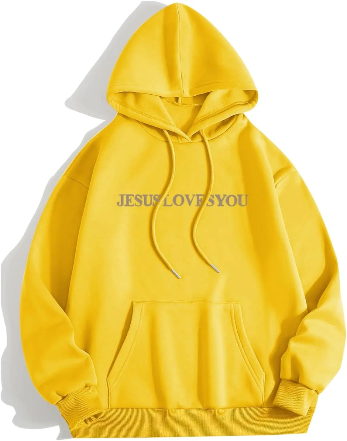 Oversized Hoodie for Women Christian Religious Jesus Loves You Hooded Hoodies Causal Sweatshirts with Pockets Pullover
