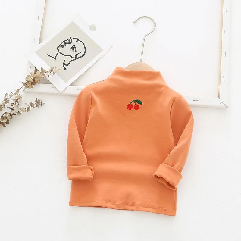 Twin Cherry Turtleneck Top