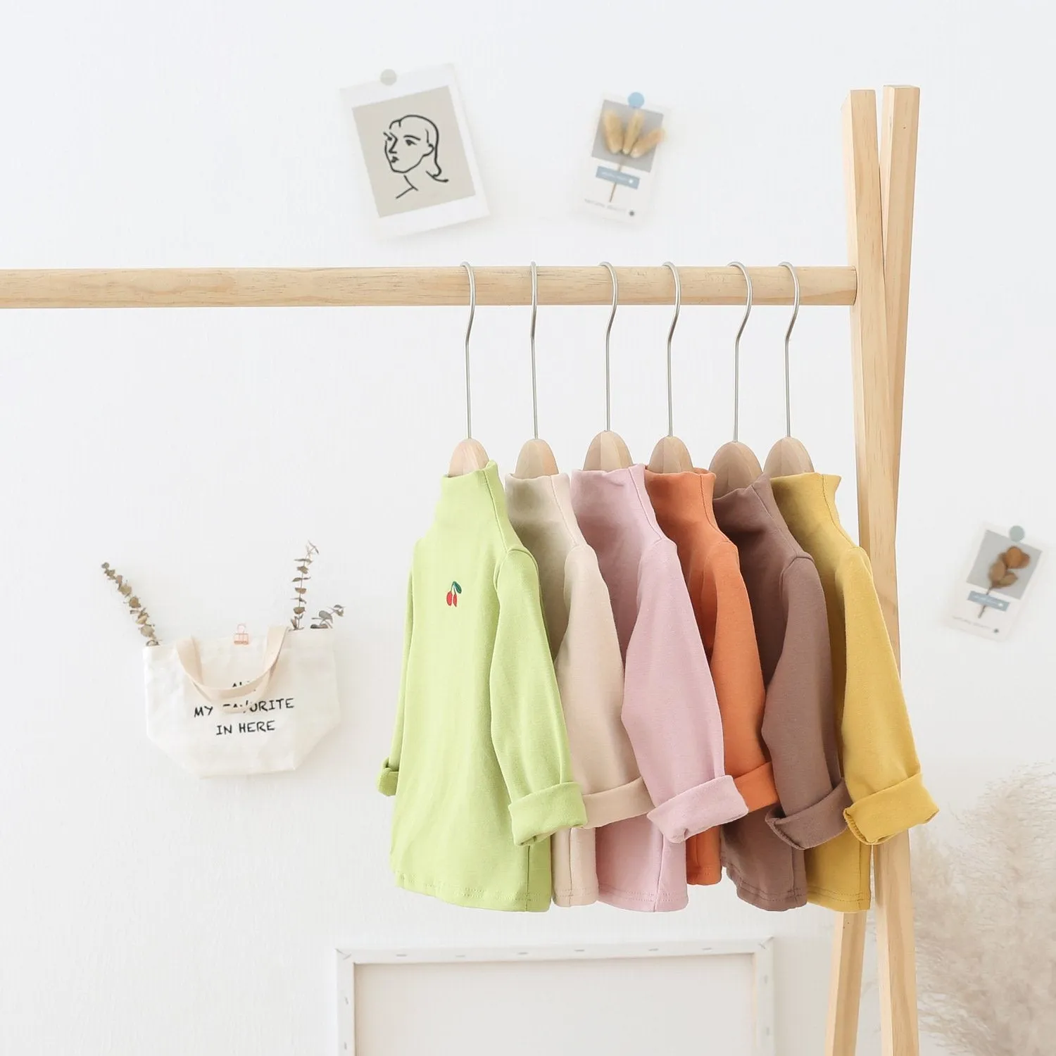 Twin Cherry Turtleneck Top