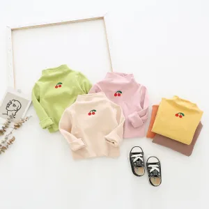 Twin Cherry Turtleneck Top
