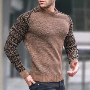 West Louis Slim Style Pattern Knit Sweater