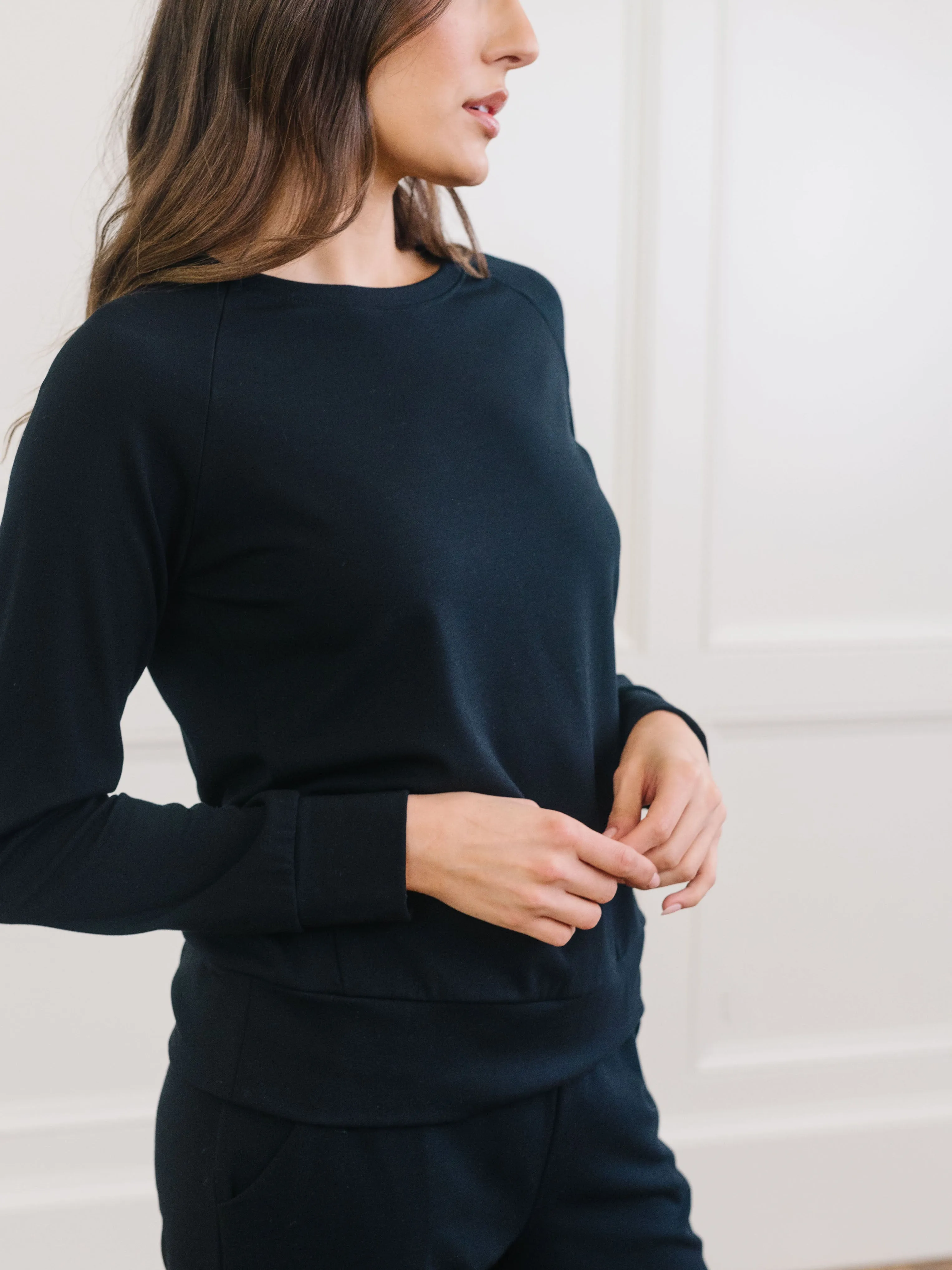 Women's Brushed Bamboo Pullover Crew