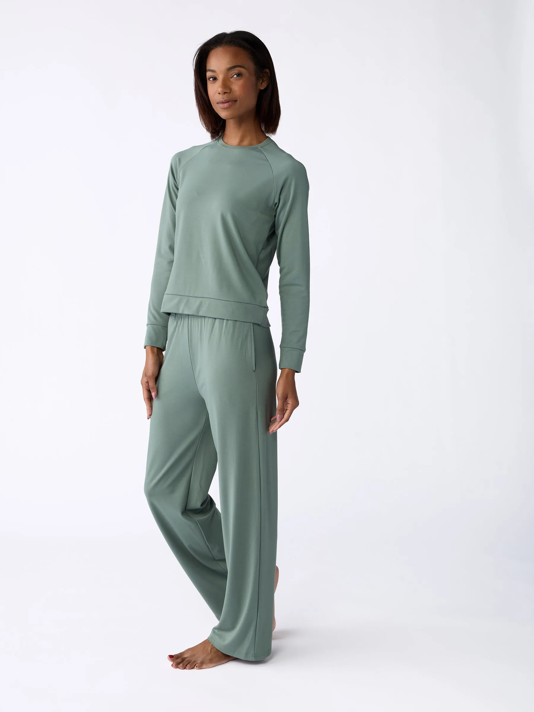 Women's Brushed Bamboo Pullover Crew