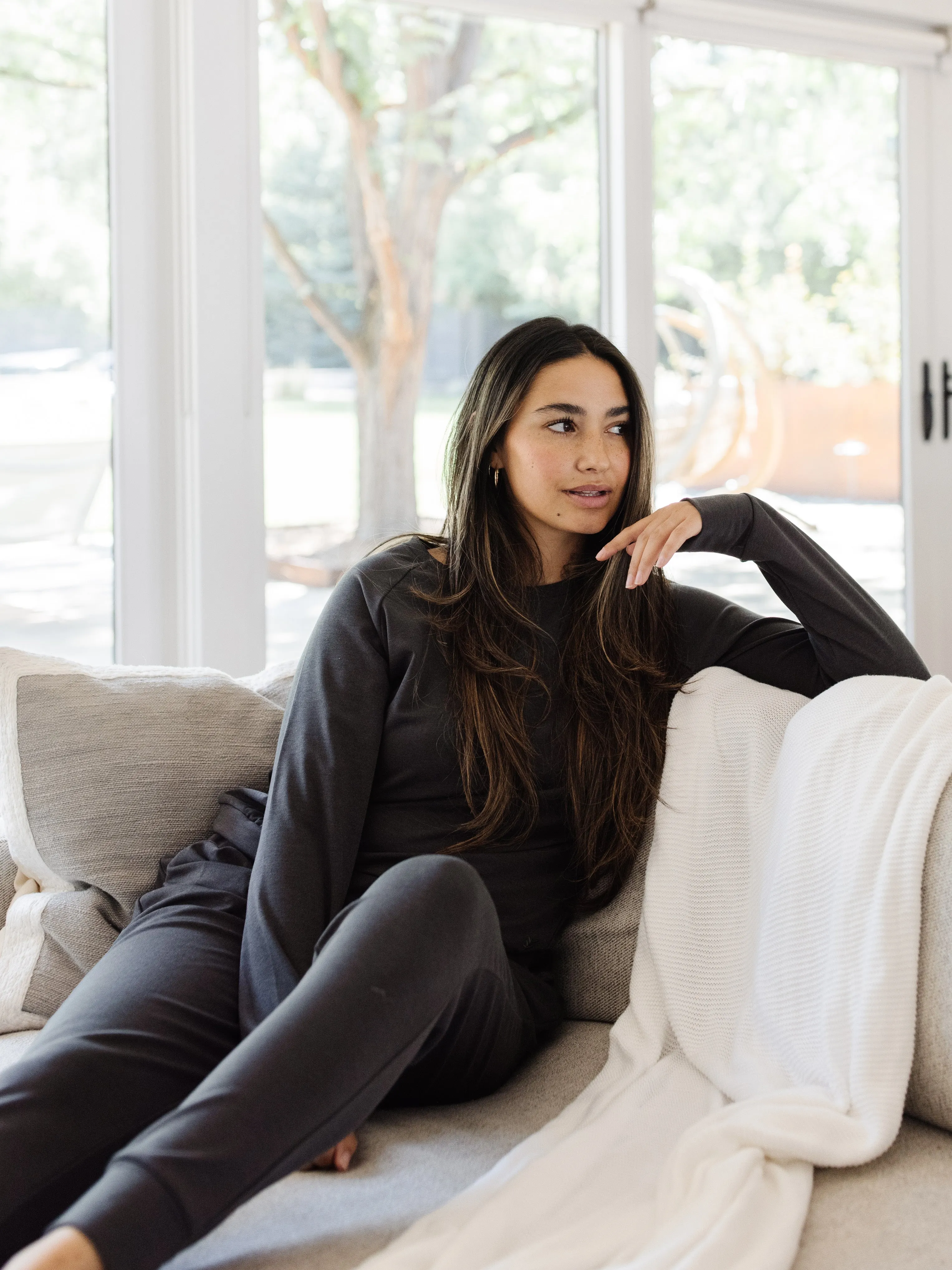 Women's Brushed Bamboo Pullover Crew