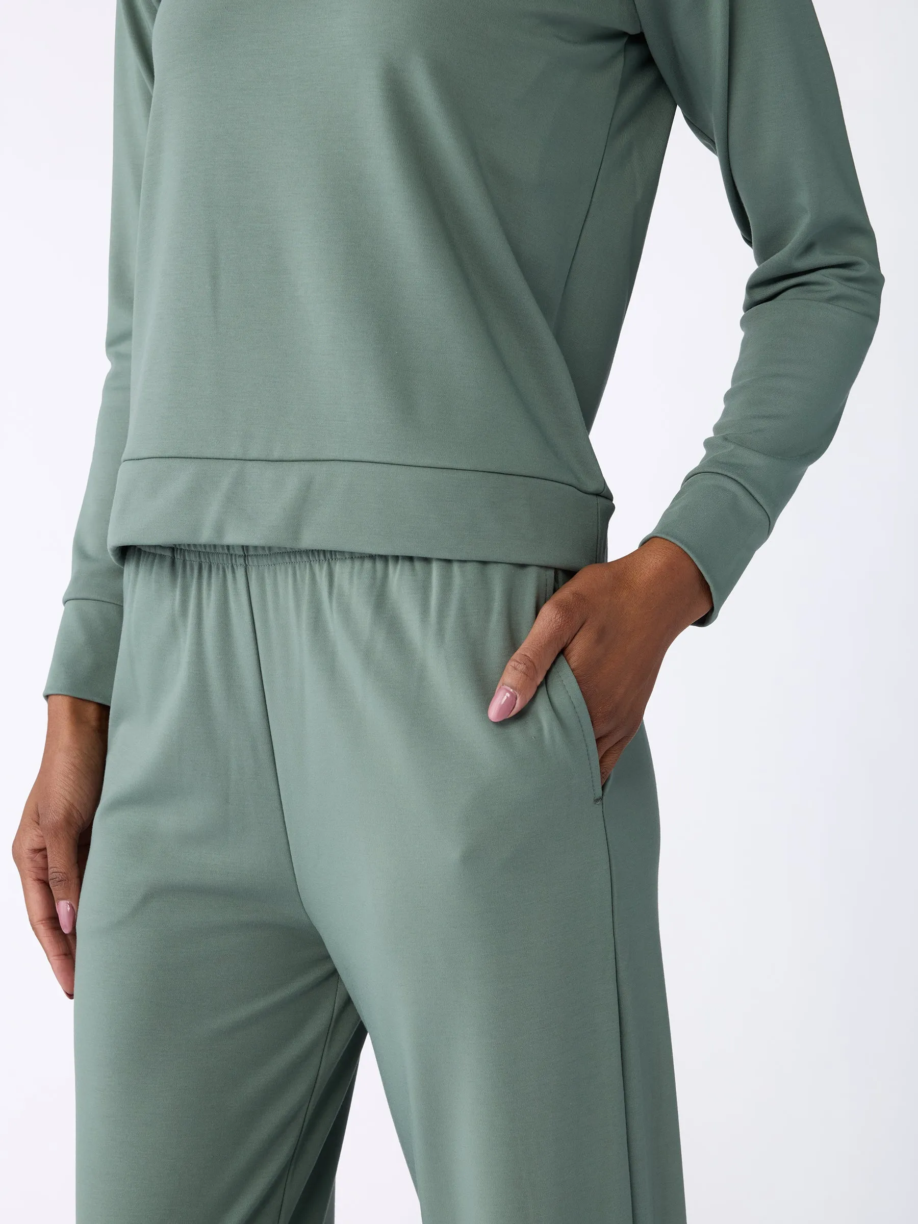 Women's Brushed Bamboo Pullover Crew