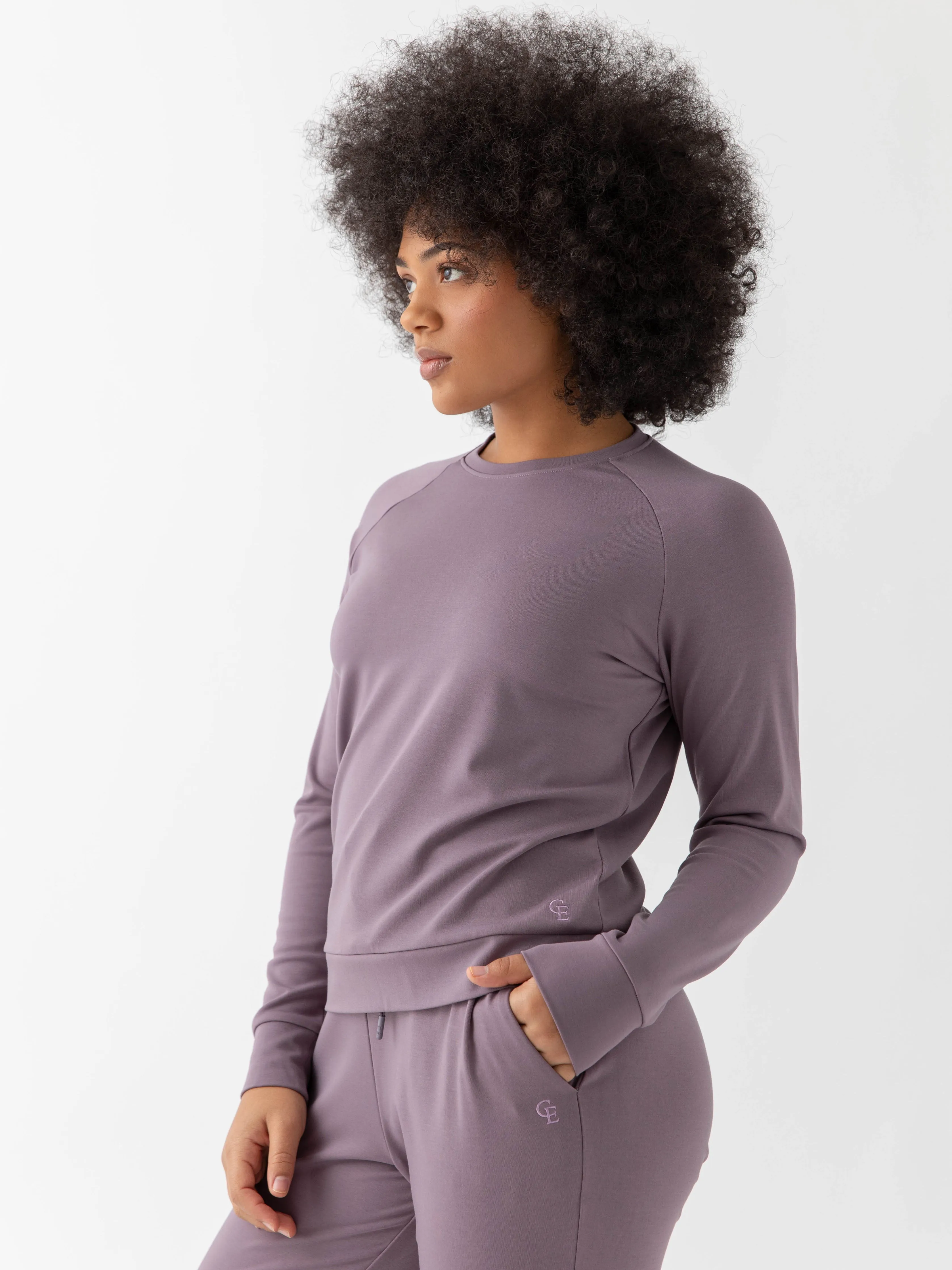 Women's Brushed Bamboo Pullover Crew