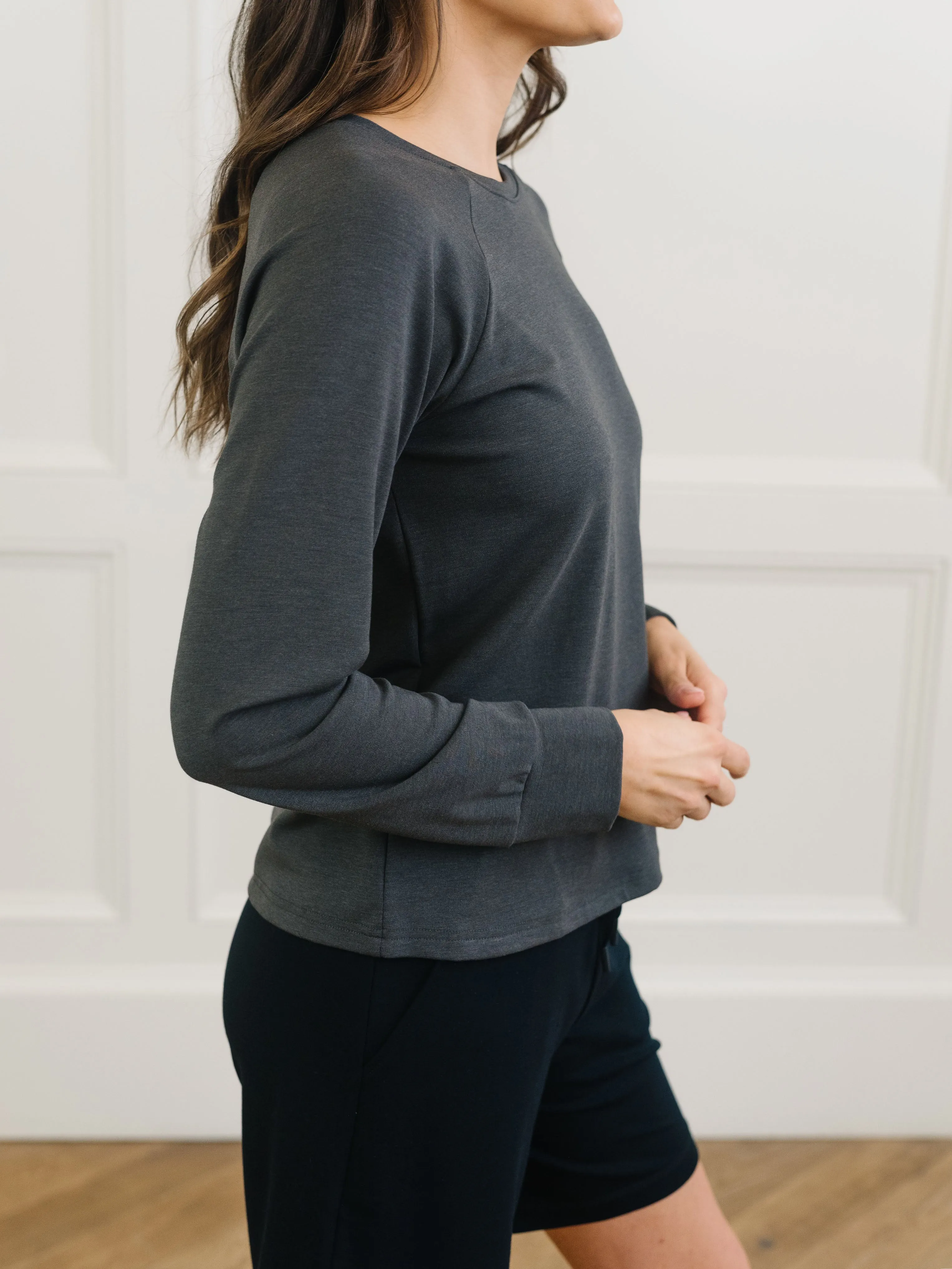 Women's Brushed Bamboo Pullover Crew