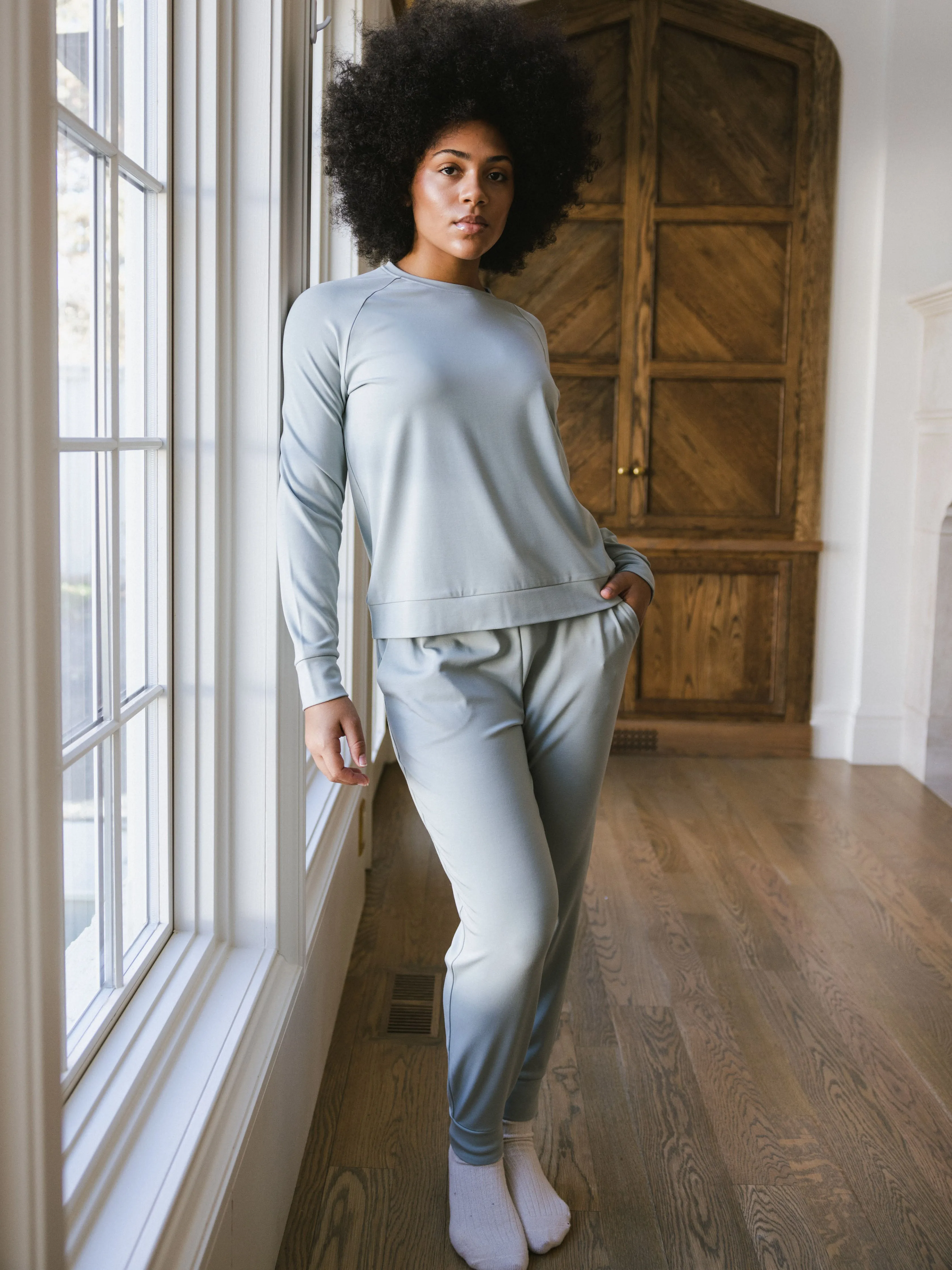 Women's Brushed Bamboo Pullover Crew