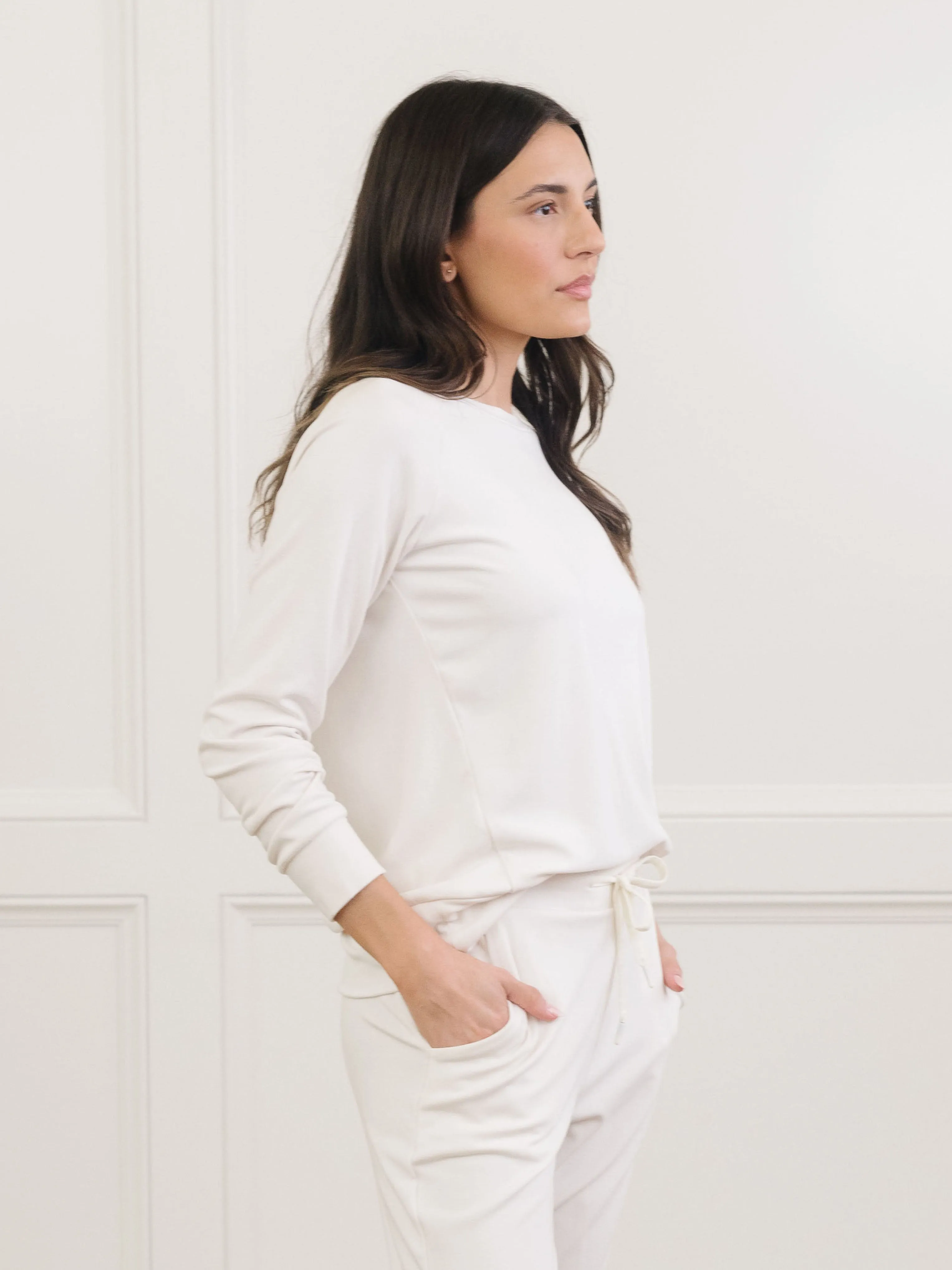 Women's Brushed Bamboo Pullover Crew