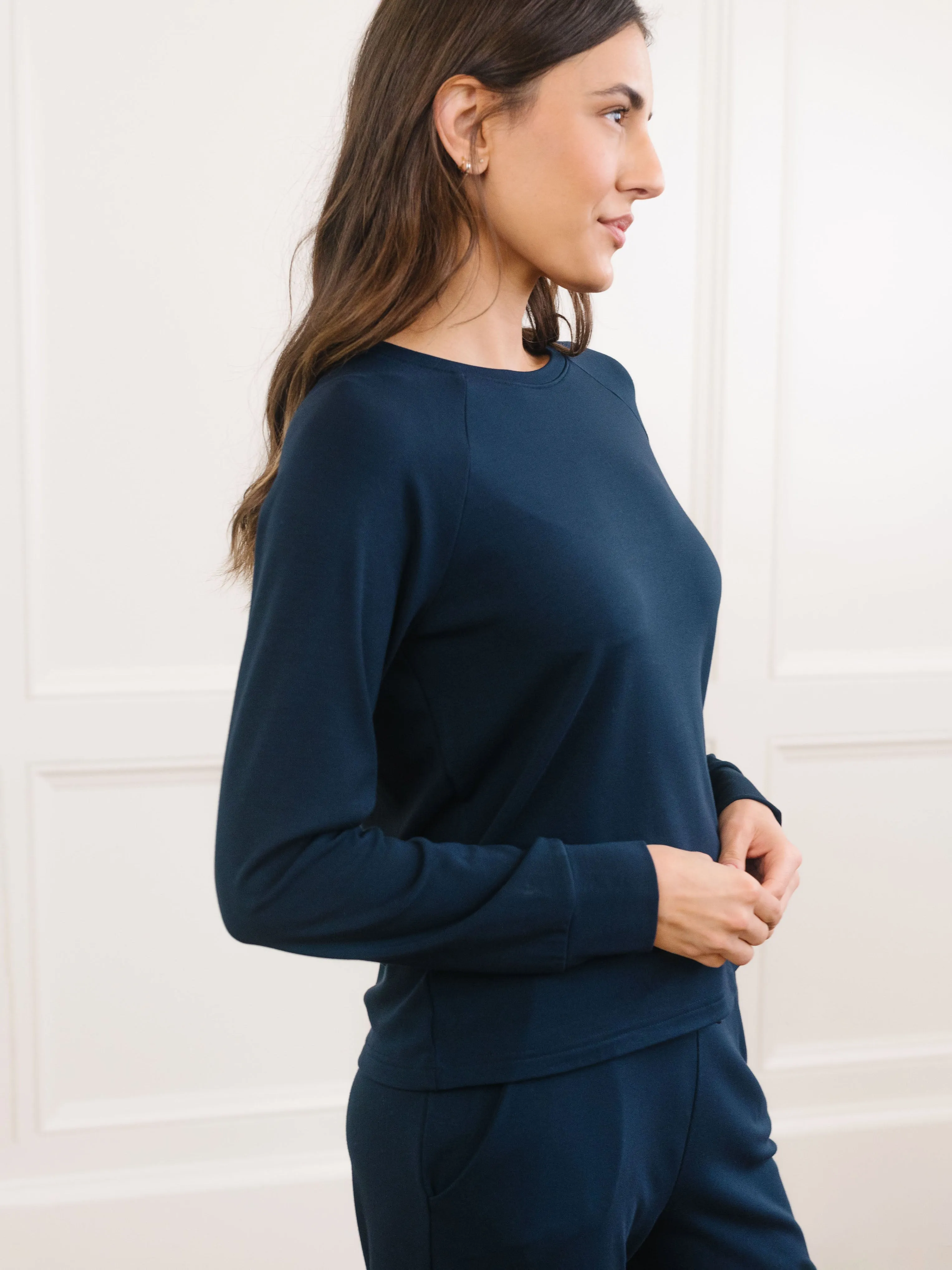 Women's Brushed Bamboo Pullover Crew