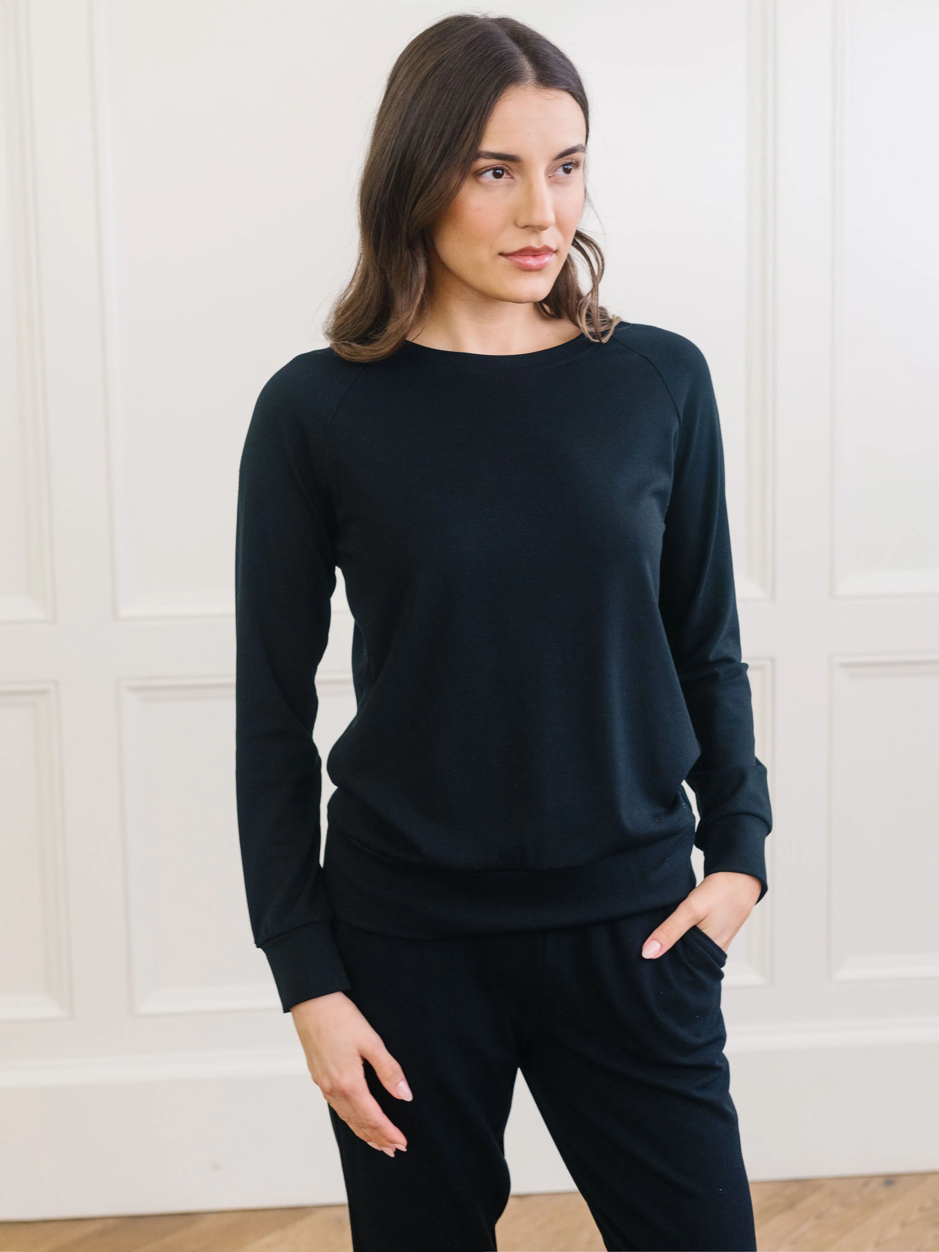 Women's Brushed Bamboo Pullover Crew