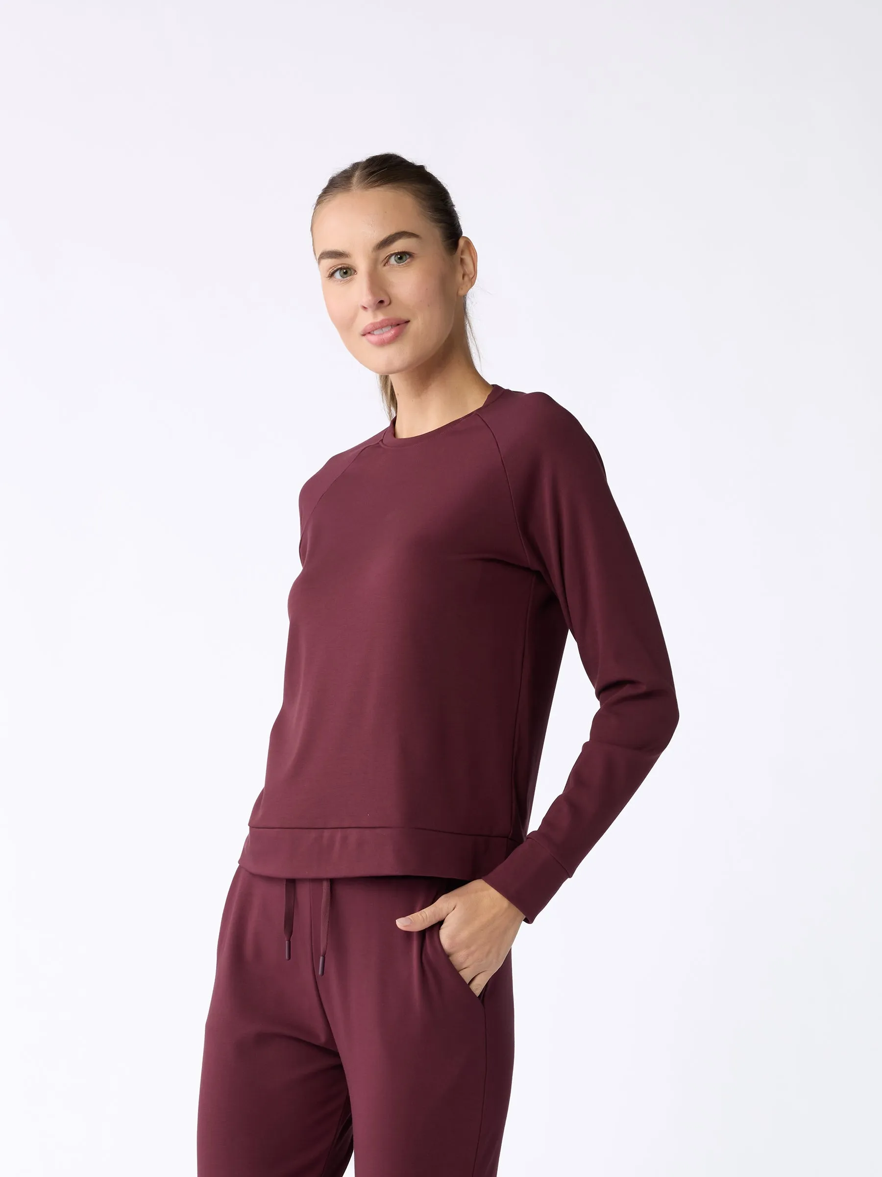 Women's Brushed Bamboo Pullover Crew