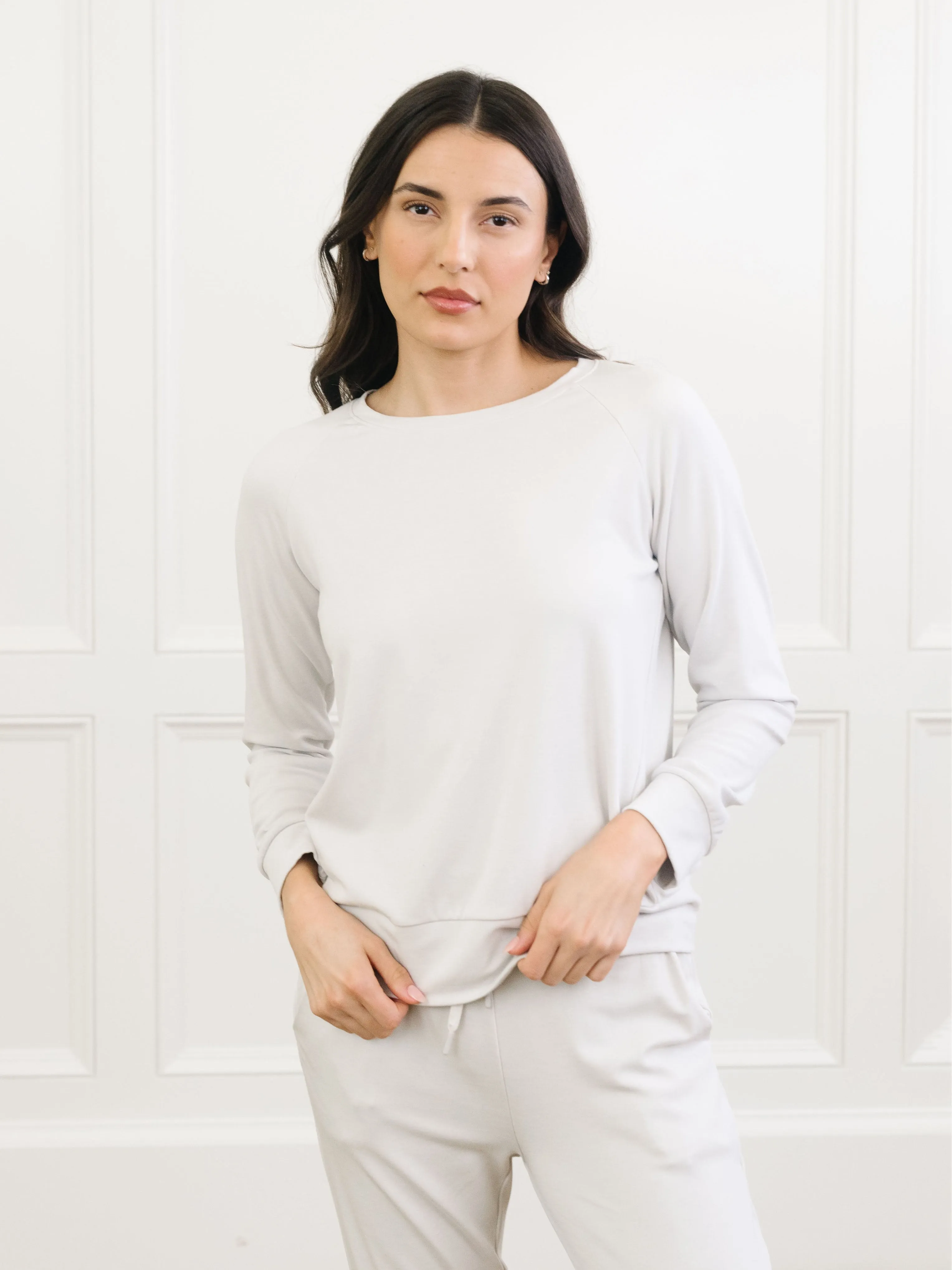Women's Brushed Bamboo Pullover Crew